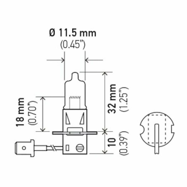 Hella Bulb H3 24V 70W Pk22S T3.25 Bulbs, H324V H324V